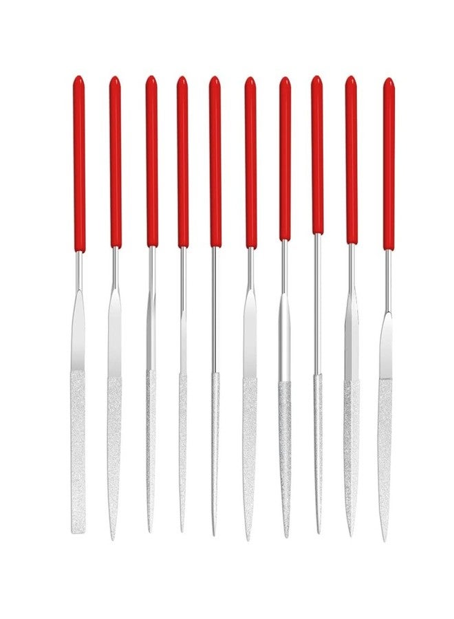 3DINNOVATIONS 10Pcs Mini 140 * 3mm Needle File Set Tools Diamond Round Files for 3D printed models,Fine Metal Sanding, Sanding, Jewelers, Hobby, Wood, Saw, Miniature, Jewelry, Plastic - Image 1
